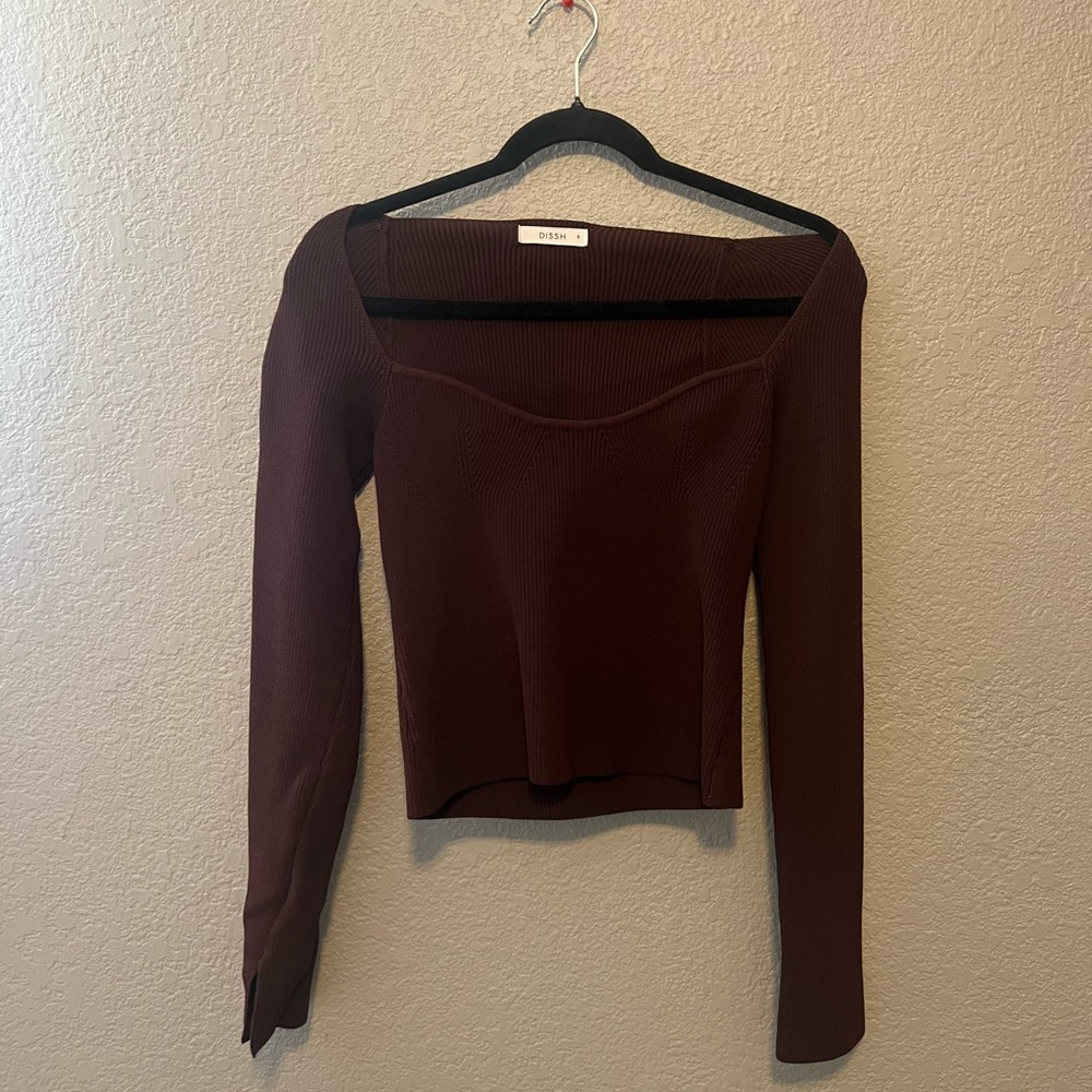 Dish! Long brown shirt  wore twice